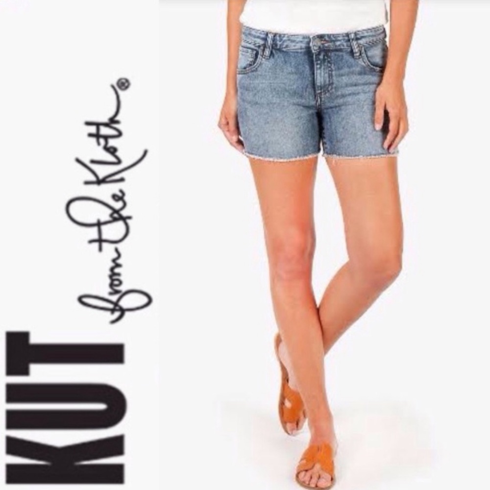 Kut from the Kloth Jean shorts, frayed him.